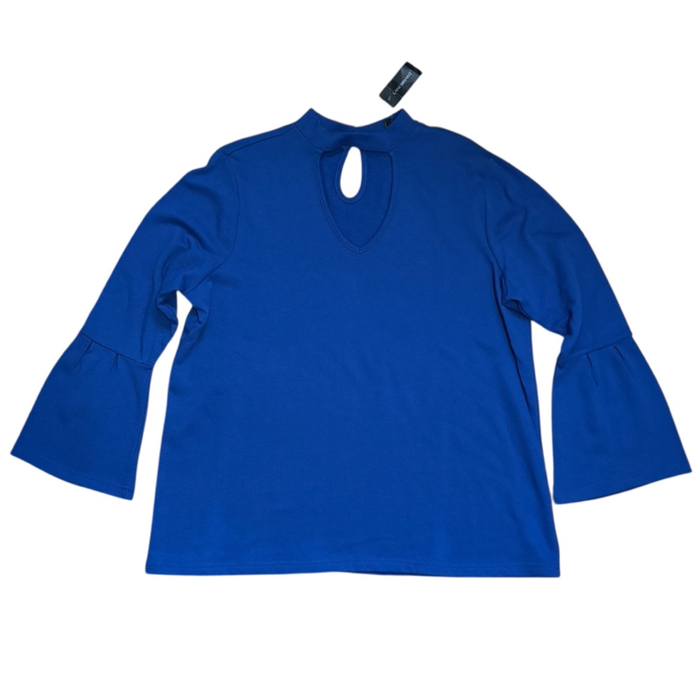 Lane Bryant Choker Keyhole Top with Bell Sleeves - size‎ 14/16 NWT